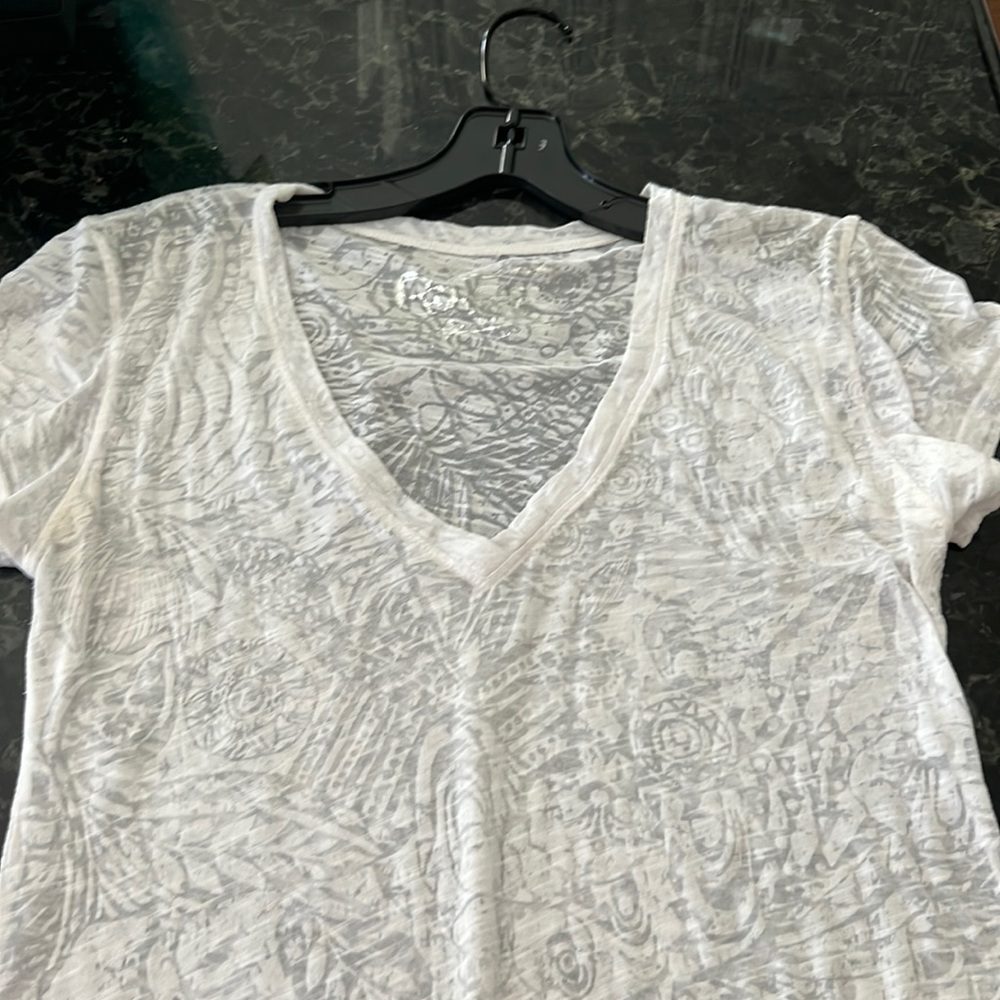 Erge white burnout beck t-shirt size small